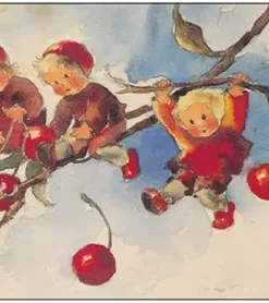 Postkarte Kirschenkinder von Mili Weber