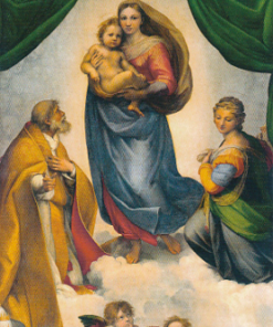 Postkarte Sixtinische Madonna Vollbild
