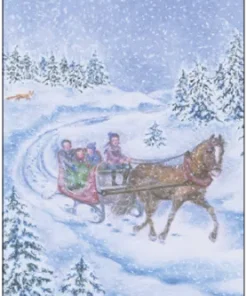 Postkarte Kutsche im Schnee