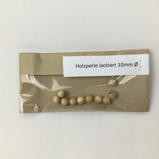 Holzperle lackiert 10 mm, Holzkugel