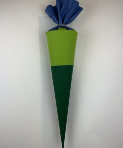 Alternative view of Schultüten-Bezug hellblau-hellgrün-grün