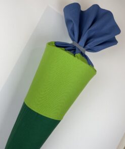 Schultüten-Bezug hellblau-hellgrün-grün