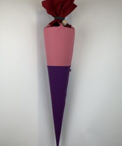 Alternative view of Schultüten-Bezug rot-rosa-lila