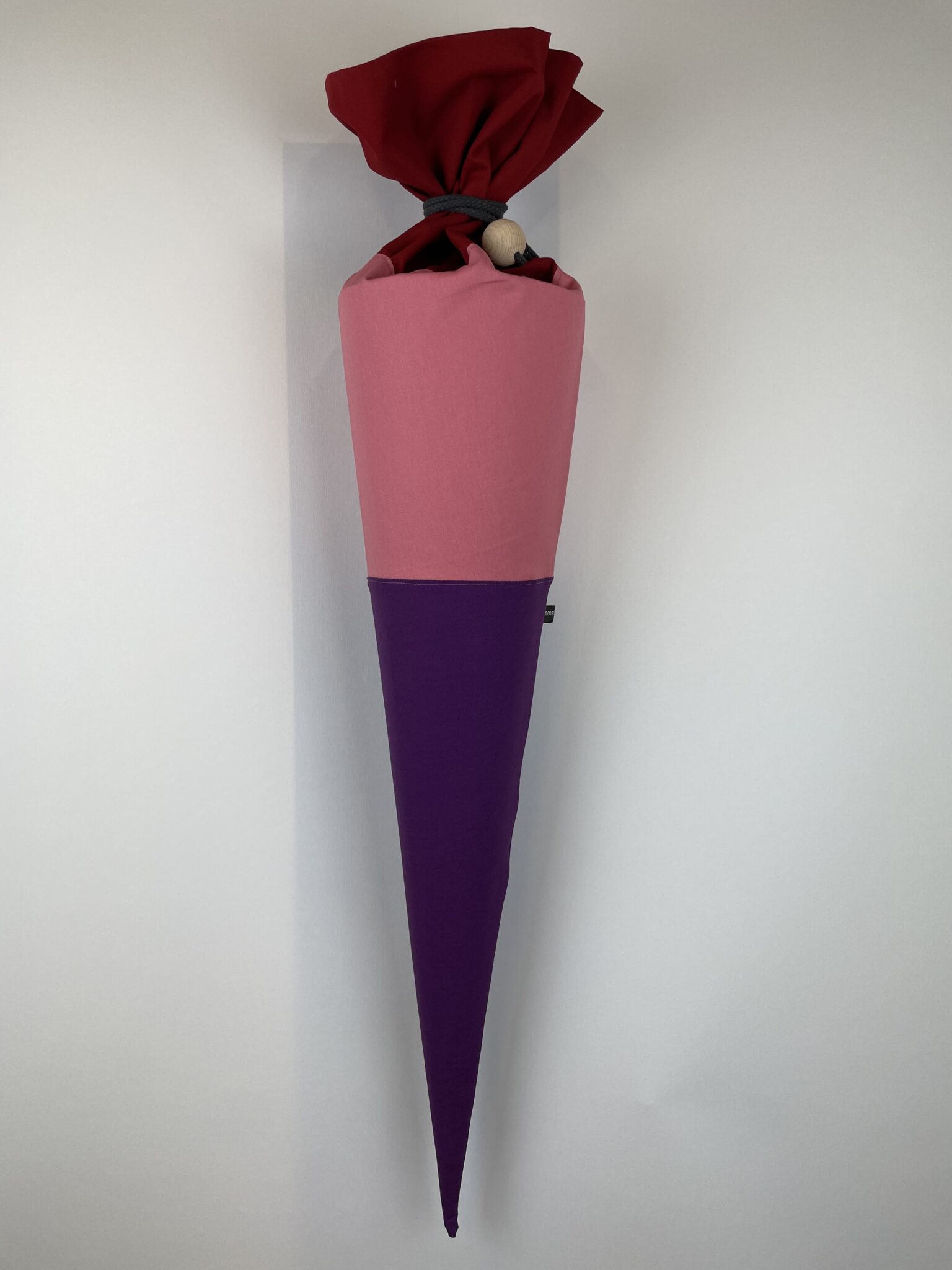 Schultüten-Bezug rot-rosa-lila – Bild 2