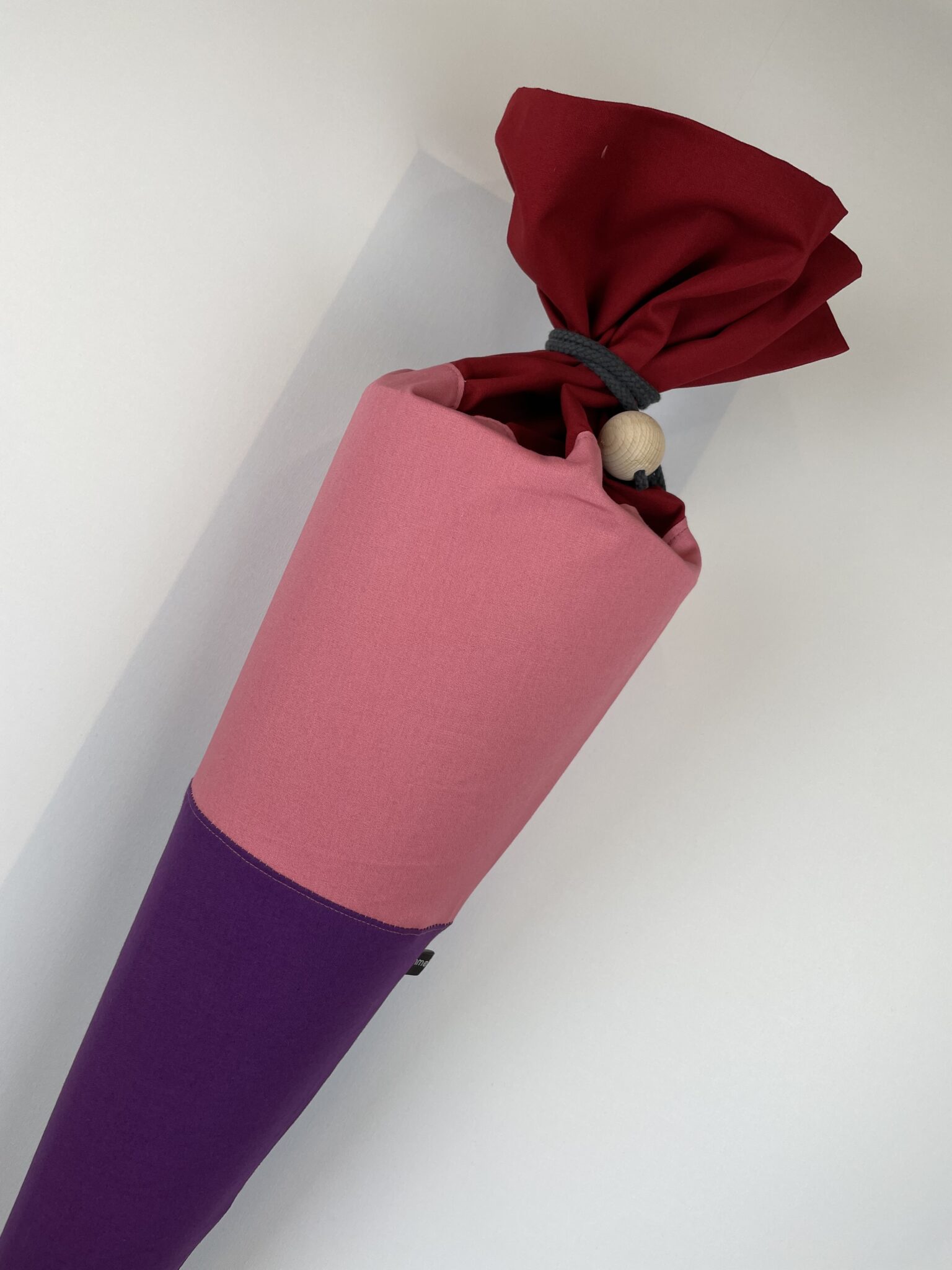 Schultüten-Bezug rot-rosa-lila