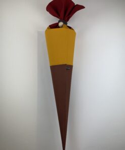 Alternative view of Schultüten-Bezug braun-gelb-rot
