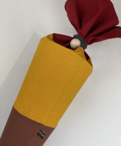 Schultüten-Bezug braun-gelb-rot