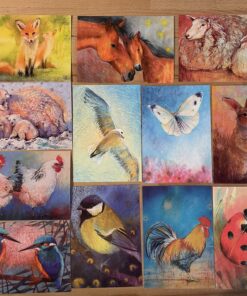 12er Postkarten-Set Tiere