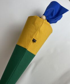 Schultüten-Bezug grün-gelb-blau